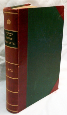 Victoria Police Gazette 1925 - original bound volume