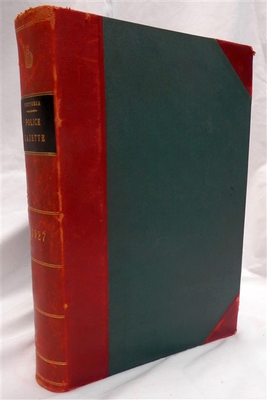 Victoria Police Gazette 1927 - original bound volume