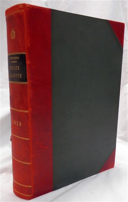 Victoria Police Gazette 1928 - original bound volume