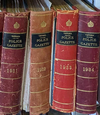 Victoria Police Gazette 1934 - original bound volume - SOLD OUT