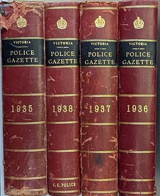 Victoria Police Gazette 1935 - original bound volume - SOLD OUT