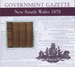 New South Wales Government Gazette 1878- USB