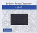 Sydney Street Directory c1947 (Robinson) - EBOOK
