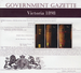 Victorian Government Gazette 1898 - USB