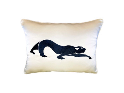 PANTHERE EMBROIDERY LUMBAR CUSHION IVORY
