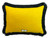 Yellow Velvet Tiger Embroidery Lumbar Pillow Back