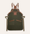 Image of Custom Leather-Canvas Apron: A personalized apron crafted from durable leather and washed cotton canvas, with adjustable cross-back straps and brass hardware.