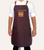 Personalized chef apron made from water-repellent cotton canvas with leather details