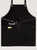 Black custom kitchen apron with cross-back straps, utility pockets and logo upload option