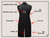 Black split-leg crossback apron with leather name tag, towel loops and adjustable straps