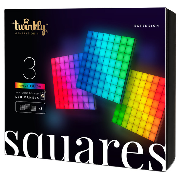 Twinkly SQUARES 3 Erweiterungen mit je 64 RGB LED