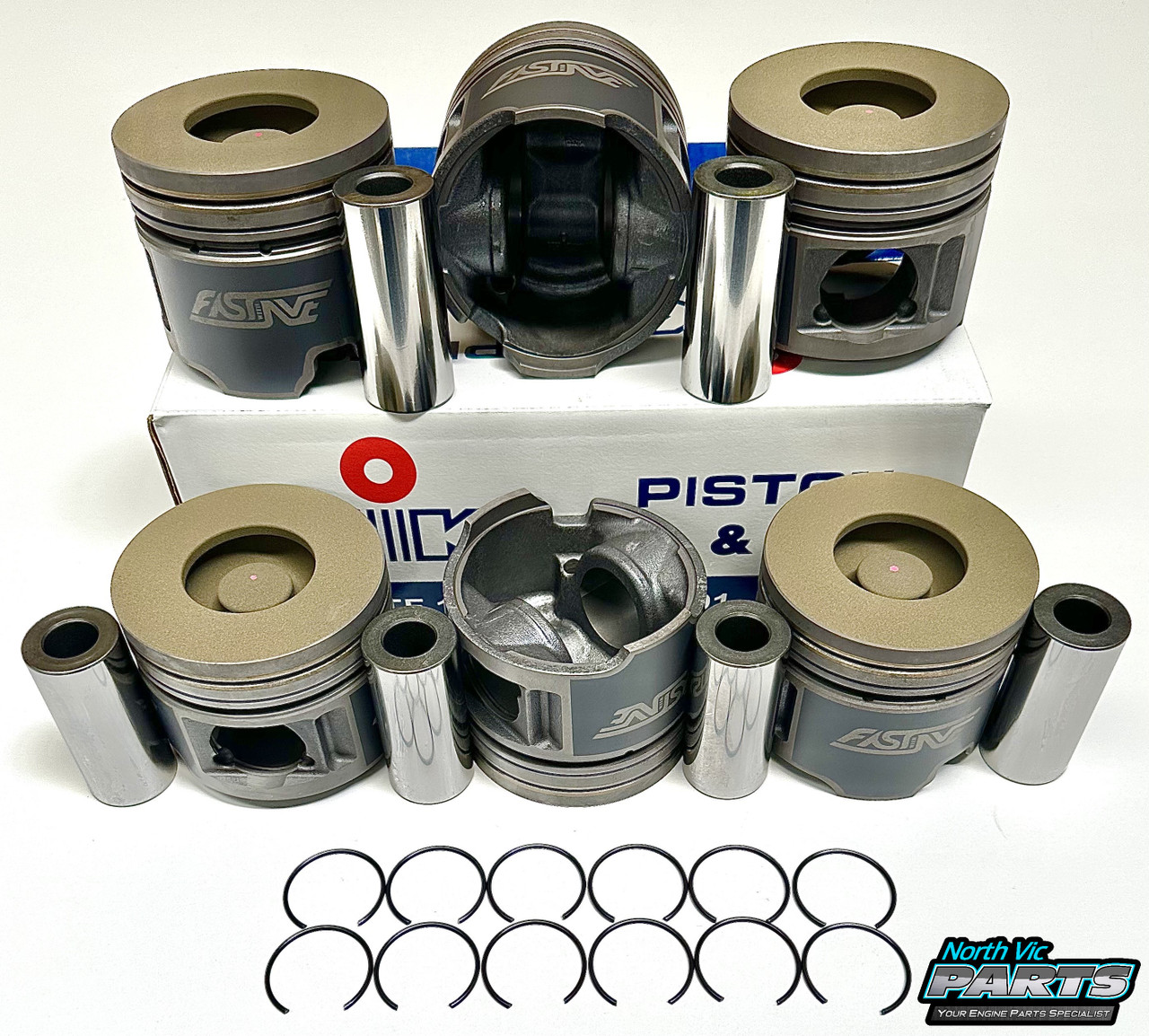 FAST Turbo Piston Set - Ceramic Coated | Toyota 1HD-FTE