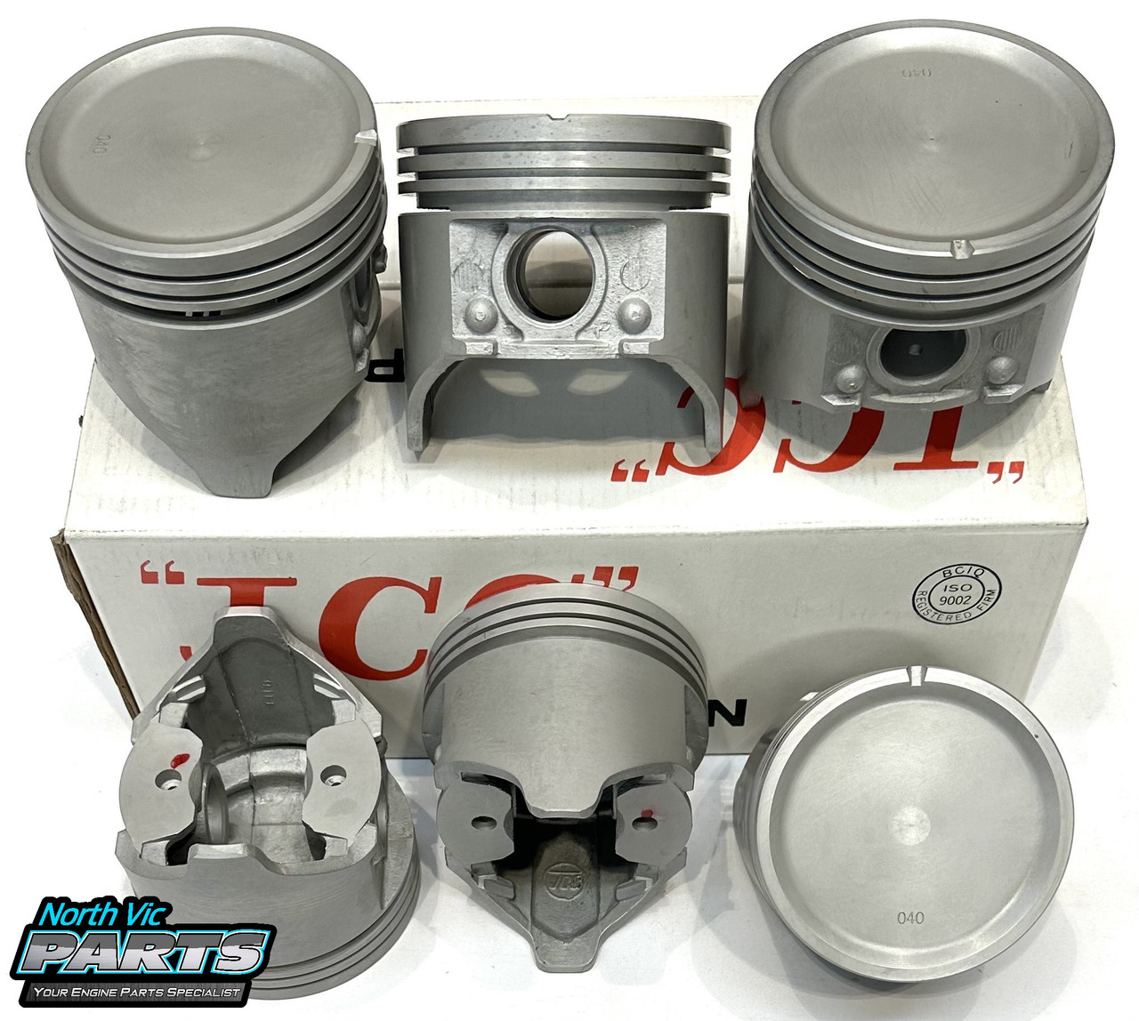 JCC Dish Top Piston Set | Ford 250