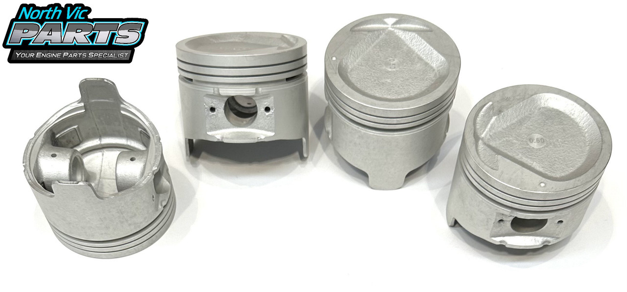 Dish Top Piston & Ring Set - 2 Valve Relief | Holden 4ZE1 2.6 SOHC 8V 1993-1998