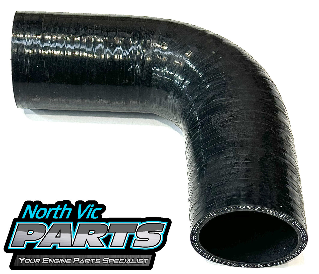 Silicone Hose | 76MM | 90Degree | 200MM Tails | Ends 3 Ply