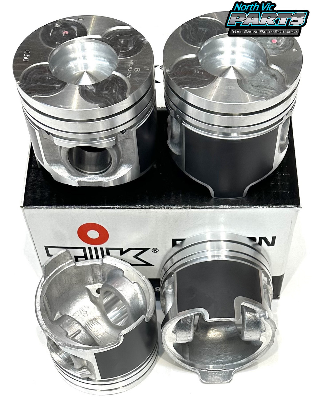 TIK Piston Set - No Alfin Insert | Mitsubishi 4M41T DOHC 16V Direct Injection