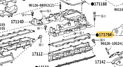 Genuine Left Hand Side Upper Inlet Manifold Gasket No.2 | Toyota 1VD-FTV