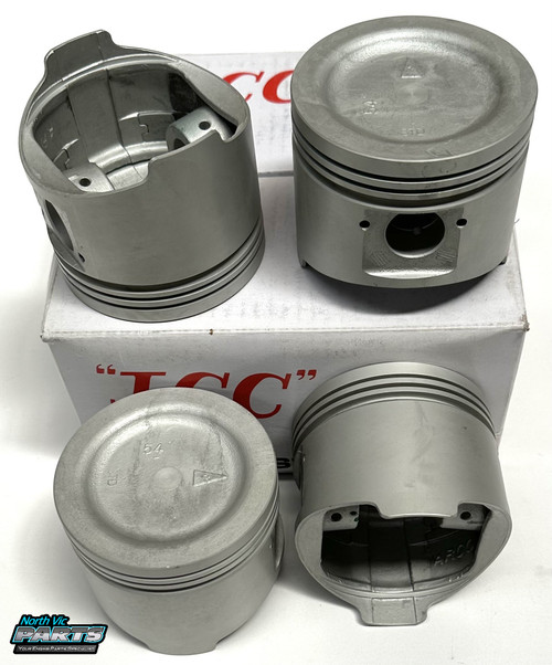 JCC Dish Top Piston Set | Mitsubishi 4G54