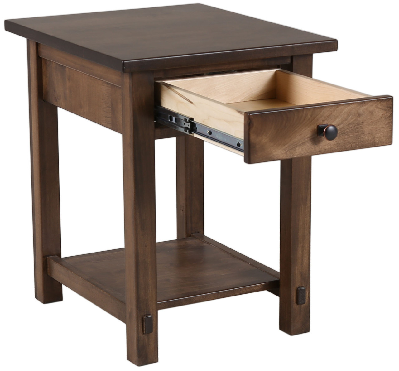 Yellowstone Dutton 1 Drawer Side Table with Shelf