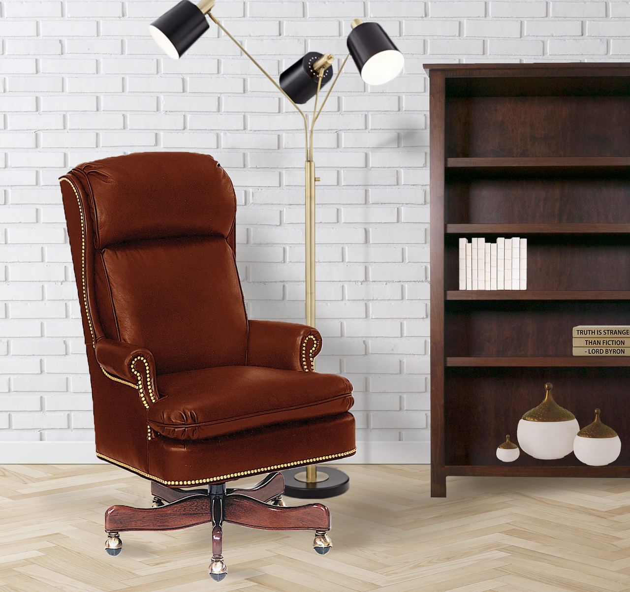 flash furniture leather office chair