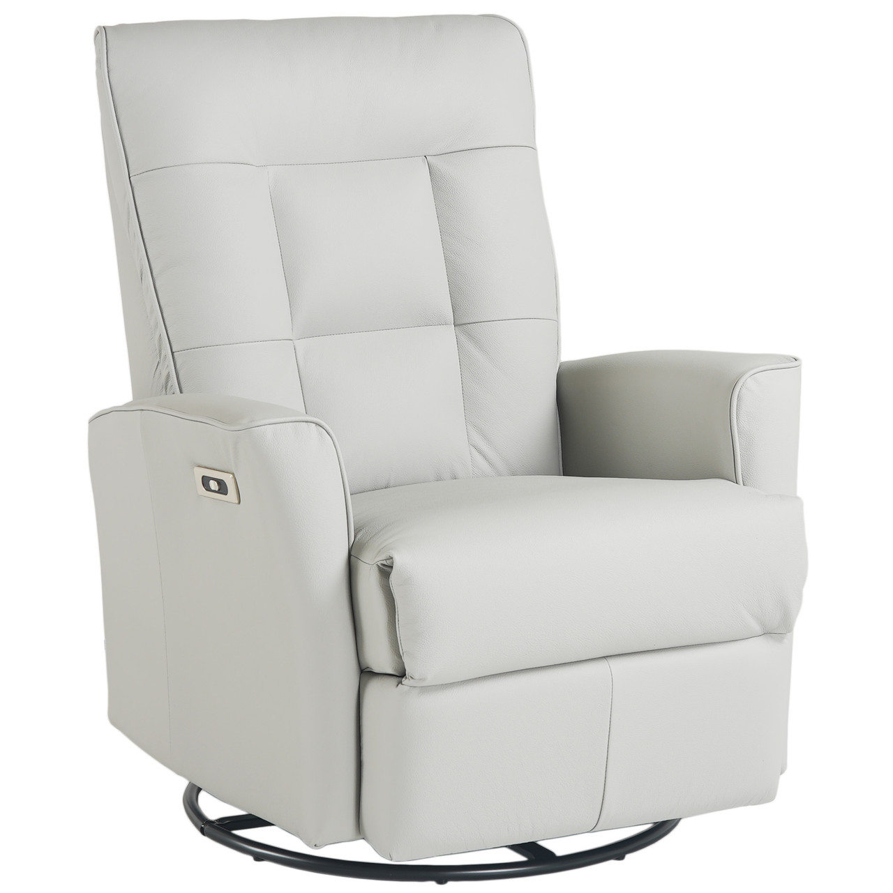 Power leather 2025 swivel rocker recliner