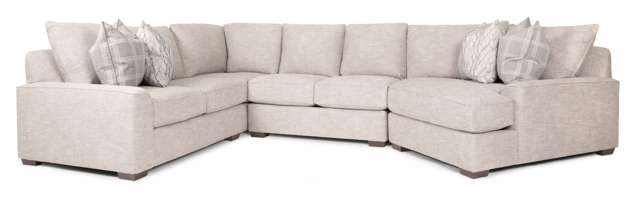 SECTIONAL SB8143-B | SMITH BROTHERS COLLECTION | PENNY MUSTARD
