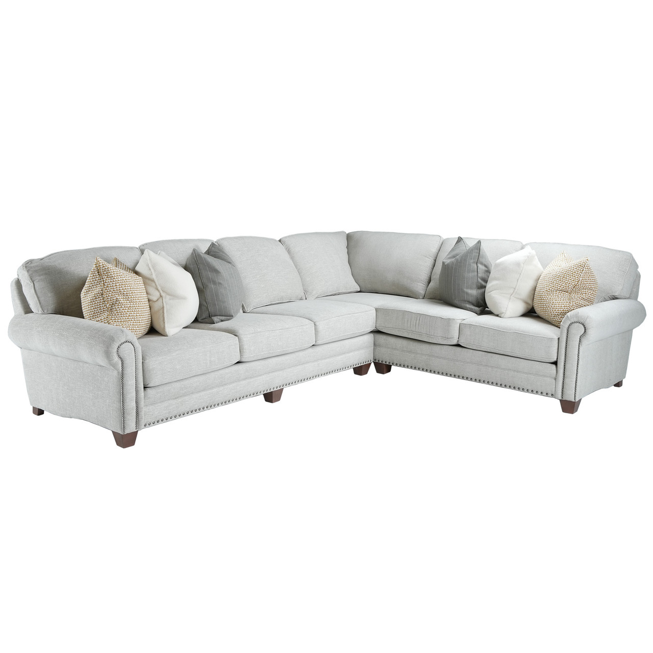 SECTIONAL SB253-SECT1 | SMITH BROTHERS COLLECTION | PENNY MUSTARD