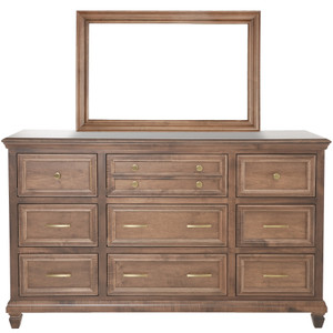As Shown: Maple Morel with Rowan 9 Drawer Dresser