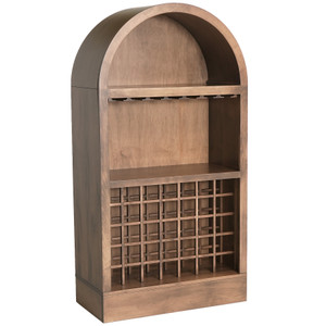 As Shown: Maple Morel, Wine Rack & Stemware Holder, Closed Base