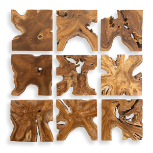 Talia Wood Wall Decor - Set of 9