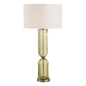 Mirah Olive Glass Table Lamp