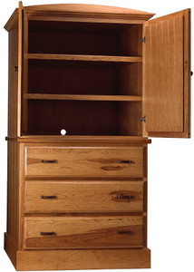 Stoney Creek Storage Armoire with top doors open