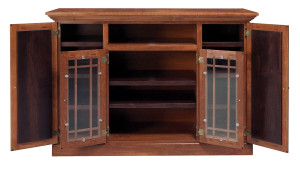 Stoney Creek TV Stand - 4 Door with doors open