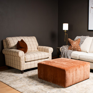 7000 Chair & 1/2 shown staged in a living room