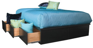 Mystic Creek Bed Drawers shown with drawers open