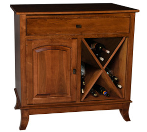 Brie 1 Drawer Buffet with Wine Rack