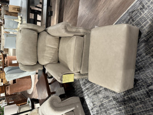 40% Off - Barrow Tilt Back Chair & Ottoman in Leather