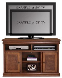 52IN Media Console - 2 Wood Doors