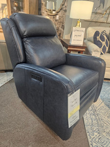 20% Off - 734 Motor Swivel Glide Recliner in Leather