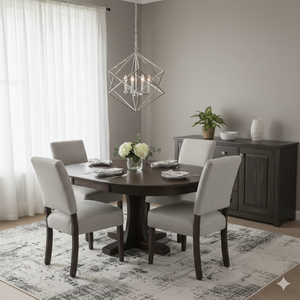 Flay Round Table styled and displayed in a dining room