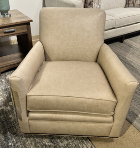 20% Off - 550 Swivel Glider Chair in Leather