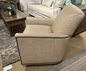 20% Off - 550 Swivel Glider Chair in Leather