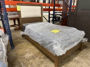 30% Off - Nevaeh Twin Upholstered Panel Low Footboard Bed