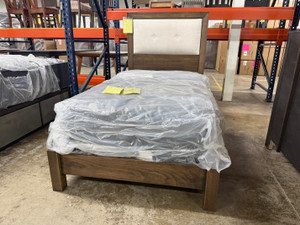 30% Off - Nevaeh Twin Upholstered Panel Low Footboard Bed