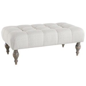 2472 Rectangular Tufted Medium Ottoman - Turned Leg