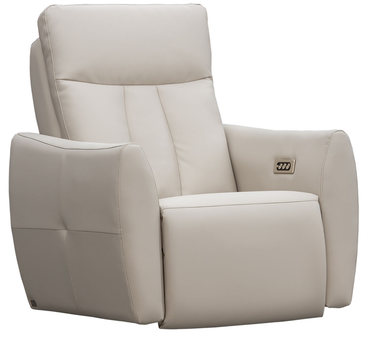 Laurel Swivel Glider Recliner with Power Headrest in Leather