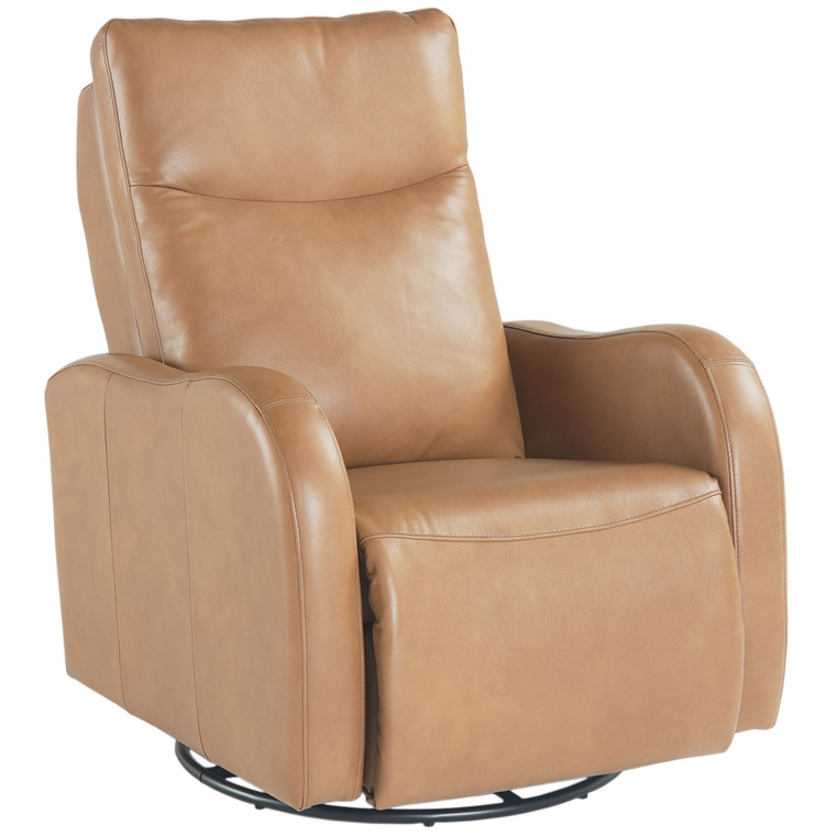 Laurence Swivel Glider with Powerpack in Leather