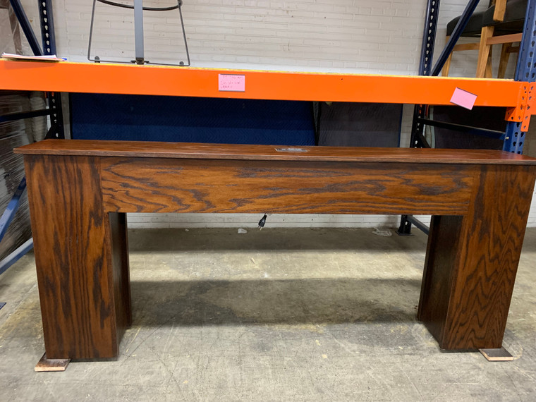 80% Off - Abalone 7' Sofa Table, Oak Tobacco