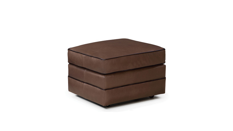 514 Ottoman with Casters in Leather