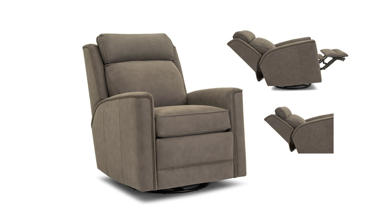 736 Power Recliner with Headrest in Leather